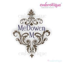 Classy Damask Font Frame