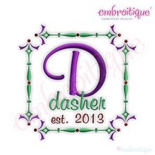 Dasher Font Frame - Small