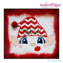 Elf Face 3 Applique - Large