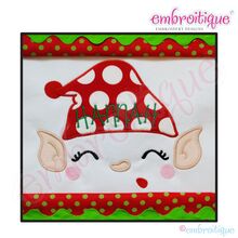Elf Face 4 Applique - Large