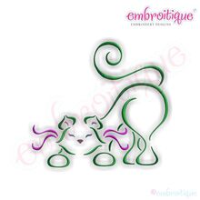 French Cats 3 Embroidery Design