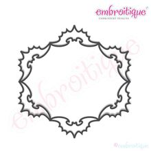 Halloween Oval Bat Font Frame - Raw Edge & Satin Stitch Applique Set