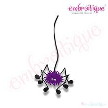 Halloween Tall Spider Embroidery Design