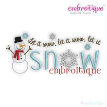 Let it Snow Snowman Winter Holiday Design