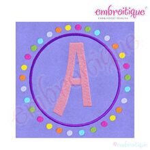 Polka Dot Frame with Letters Set