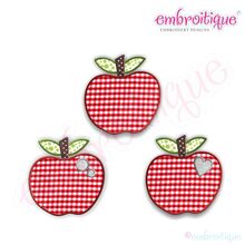 Red Apple Applique Set