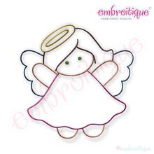 Simple Christmas Angel Embroidery Design - Small