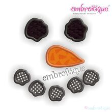 Snowman Face Applique - Great For Girls and Boys