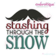 Stashing Through the Snow Filled Embroidery Design