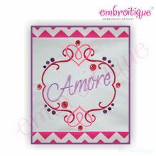 Amore Flourished Heart Font Frame - Large