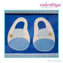 Baby Boy Shoes Applique - Small