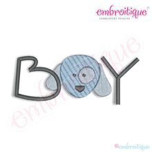 Baby Boy with Dog Word Art