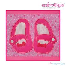 Baby Girl Shoes Applique - Large