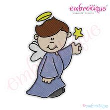 Boy Angels 4 Embroidery Design