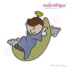Boy Angels 7 Embroidery Design