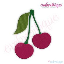 Cherries Filled Embroidery Design - Large