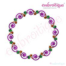 Curly Circle Font Frame
