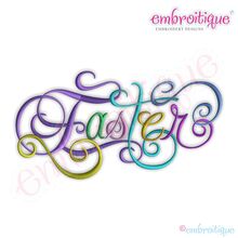 Easter Calligraphy Script Embroidery Design - Large