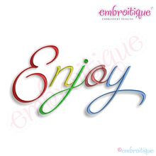 Enjoy Script 2 Embroidery Design