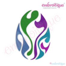 Fancy Easter Egg 2 Filled Embroidery Design