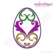 Fancy Easter Egg 23 Filled Embroidery Design