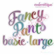 Fancy Pants Basic Fill Stitch Monogram Set - Large 4"- 8"