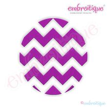 Chevron Oval Filled Embroidery Design - Large