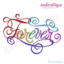 Forever Calligraphy Script Embroidery Design - Small