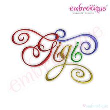 Gigi Calligraphy Script 2 Embroidery Design