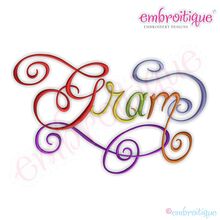 Gram Calligraphy Script Embroidery Design