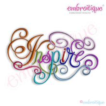 Inspire Calligraphy Script Embroidery Design - Large