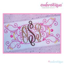 Juliette Vintage Flourish Font Frame - Large