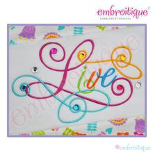 Live Calligraphy Script Embroidery Design - Small