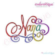 Nana Calligraphy Script Embroidery Design