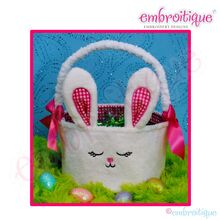 Posh and Proper - Bunny Bucket - PDF Combination Embroidery & Sewing Pattern