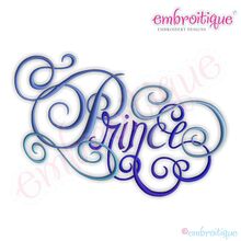 Prince Calligraphy Script Embroidery Design - Large