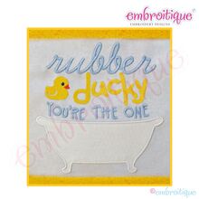 Rubber Ducky You're the One Bathtub Applique - Large