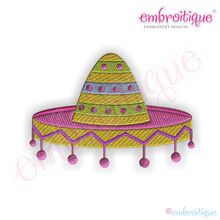 Sombrero Filled Embroidery Design