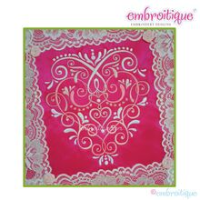 Curly Victorian Flourished Ornate Heart - Large