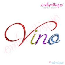 Vino Script 2 Embroidery Design