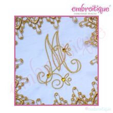 Vintage Floral Alphabet Monogram Font Set - 2", 2.5", 3"
