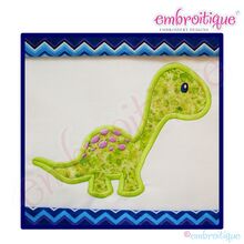 Long Neck Baby Dinosaur Applique - Large