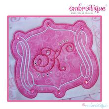 Clarke Applique Font Frame