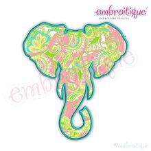 Elephant Head Applique - Alabama Bama Roll Tide Crimson