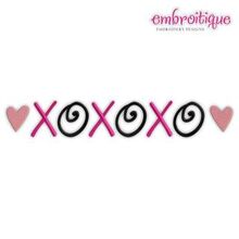 XOXO Kisses and Hugs Embroidery Design