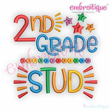 2nd Grade Stud - Back to school design for boys -  Embroitique Machine Embroidery Design