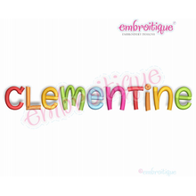 Clementine Set 1 Monogram Font - great for boys & girls - 0.75", 1", 1.5", 2", 3"