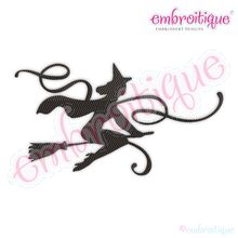 Chevron Fill Stitch Flying Flourish Wicked Witch Halloween