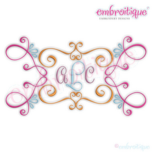 Curly Vintage Scroll Font Frame 3 - Machine Embroidery File