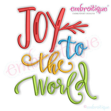 Joy To The World - Winter Christmas Holiday Embroidery Design - Machine Embroidery File